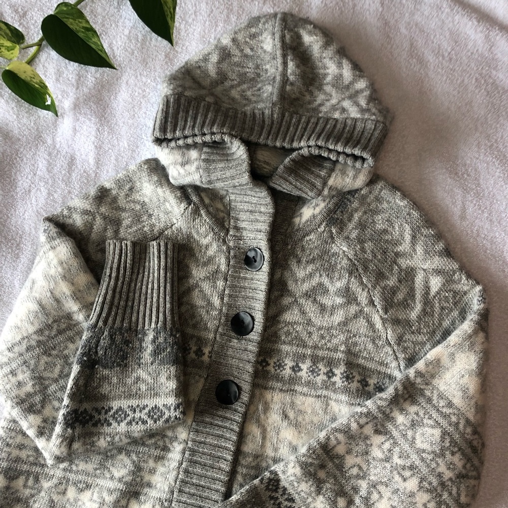 Eddie Bauer Hooded wool blend Sweater